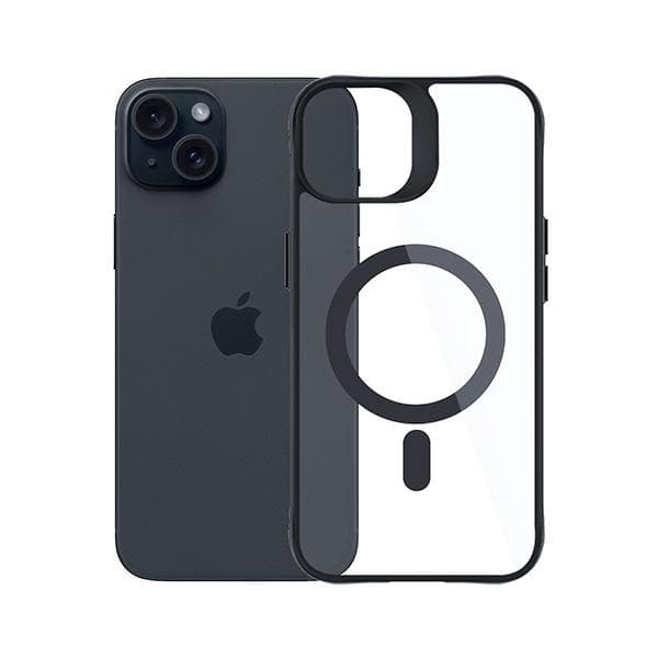 3mk Satin Armor Case MagSafe-skal för iPhone 15, svart