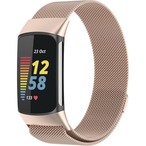 Milanese rem til Fitbit Charge 5, rosaguld