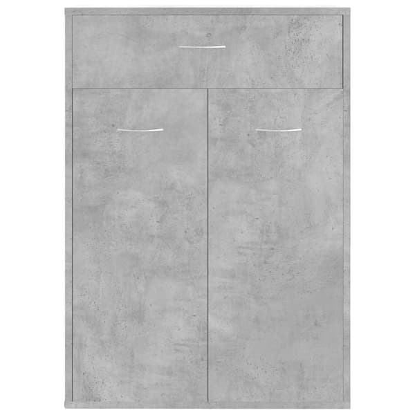 vidaXL skoskab grå 60x35x84 cm spånplade