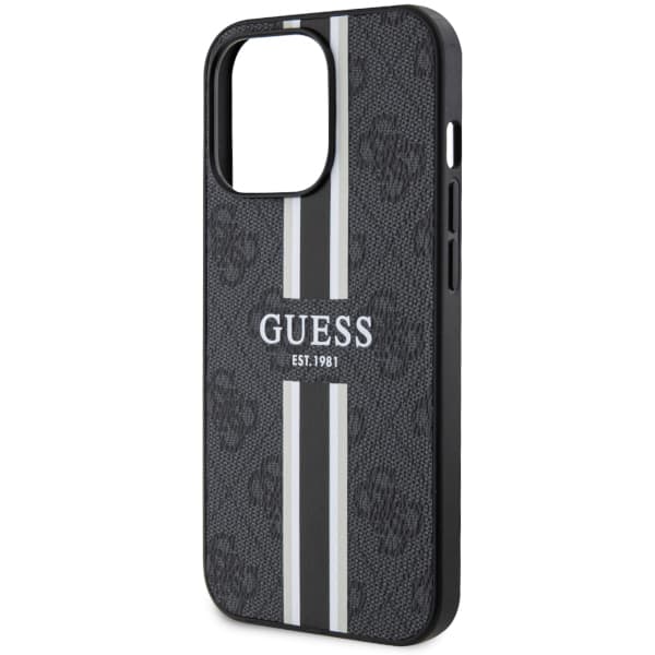 Guess 4G Printed Stripes MagSafe-etui til iPhone 13 Pro / 13, sort