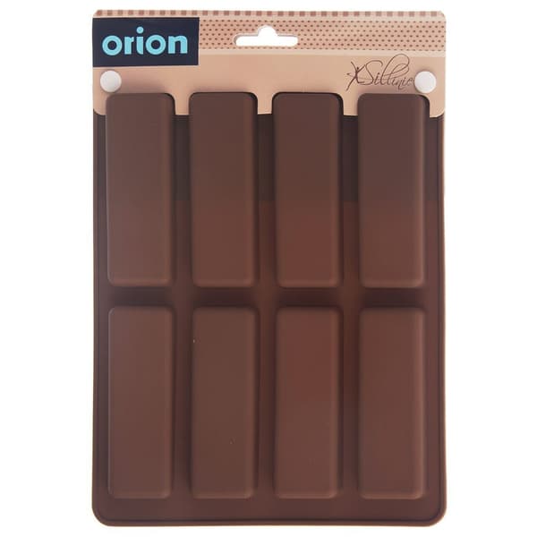 SILIKONEFORM TIL MÜSLIBARER, CHOKOLADE, PRALINE, SILIKONEBRUN 22