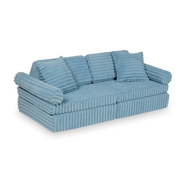 Montessori Comfort Waffle Blue Mini Play Sofa