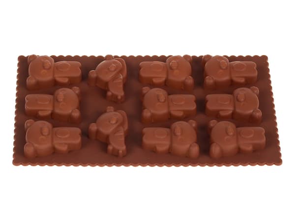 Silikoneform til chokolade, gelé, vingummier. Bamser.