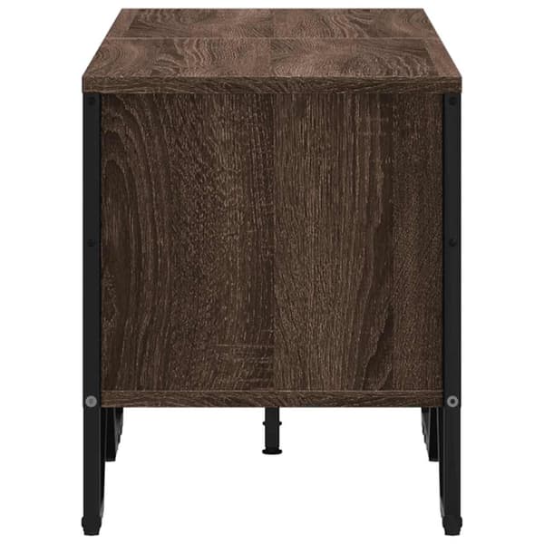 vidaXL TV-bord brunt egetræ 122x34x41 cm