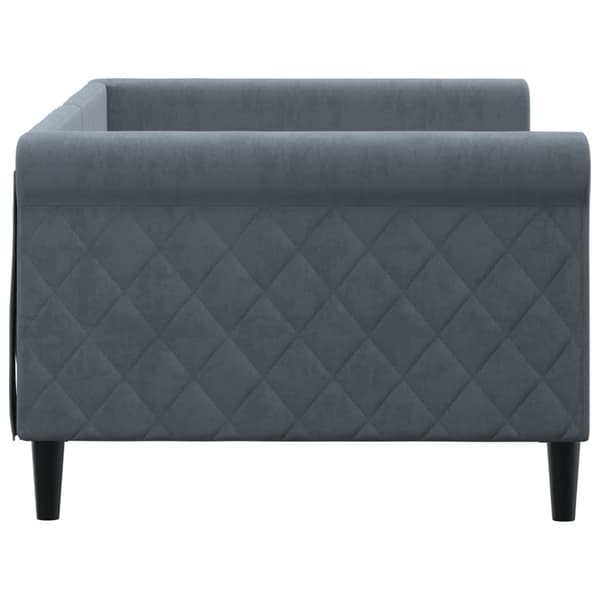 vidaXL Bäddsoffa mörkgrå 90x200 cm sammet