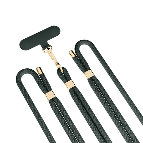 3mk EasyClip Elite telefonsnor, sort med gulddetaljer