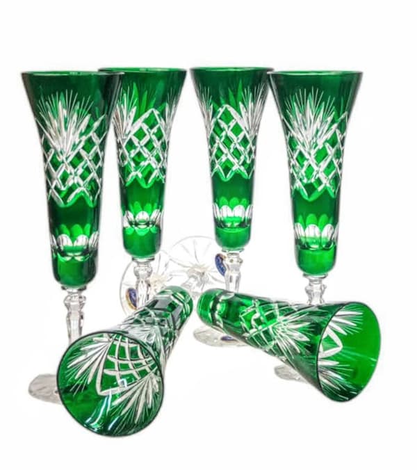 Smaragdkristall Champagneglas 170 ml Ananas
