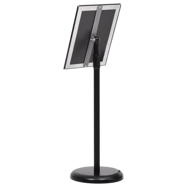 vidaXL A4 plakatstativ, sort, aluminiumslegering