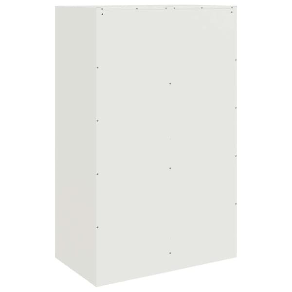 vidaXL Sidoskåp vit 67x39x107 cm stål