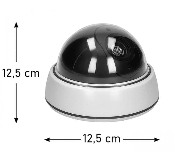 Trådløst Dummy CCTV LED Dome-kamera med batteridrift
