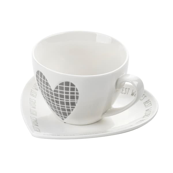 Florina Hearts Presentkopp och fat 460 ml