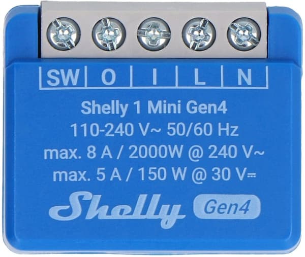 Shelly 1 Mini Gen4 Smart Relä