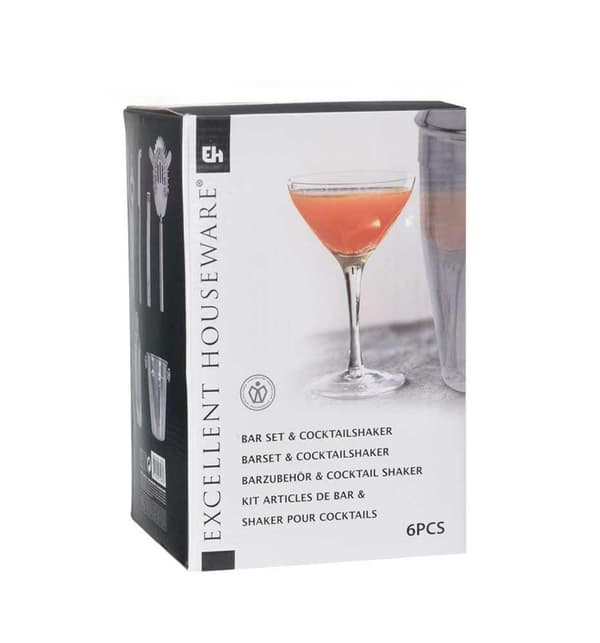 Set med bartendertillbehör 6 delar
