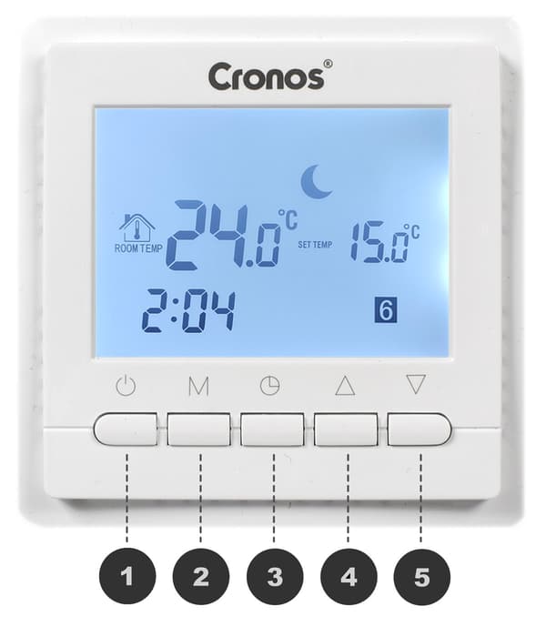 Termostat til Cronos 306 varmemåttefolie