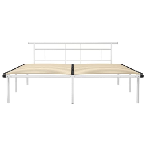 vidaXL Sängram vit metall 180 x 200 cm