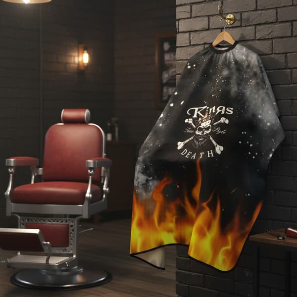 Barbermantel för en stor hårsalong