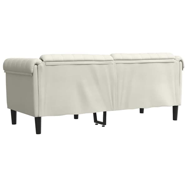 vidaXL topersoners sofa cremefarvet fløjl