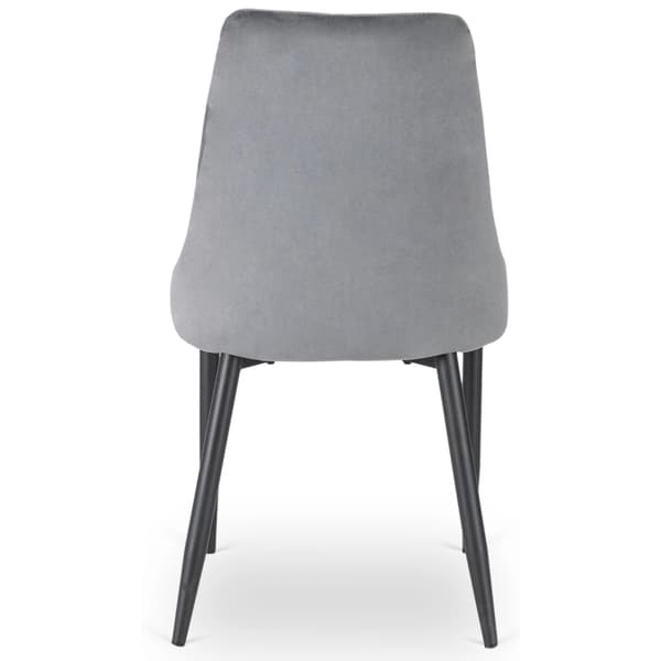 BARI Polstret Spisestol Grå Velour Moderne
