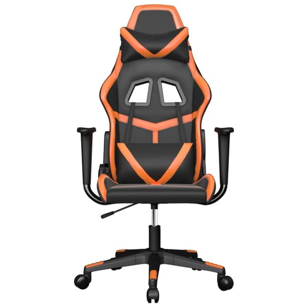 vidaXL gamingstol, sort og orange, kunstlæder
