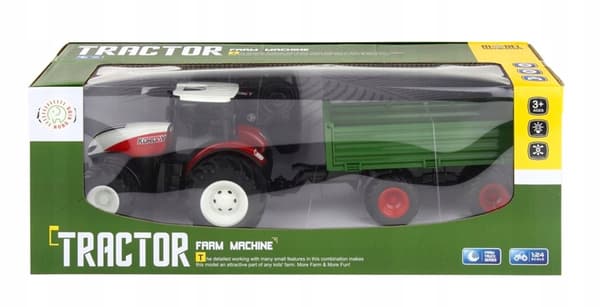 TRAKTOR MED SLÄP RFK 45x16,5x17cm 7588