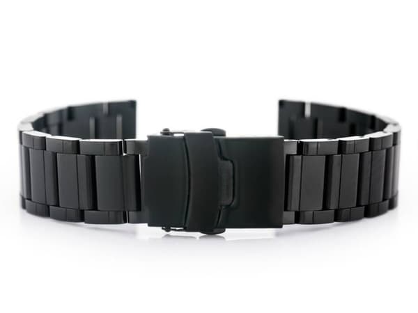 Armbånd Pacific Model 10 solid - sort 18mm