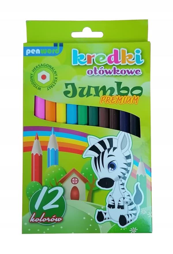 JUMBO blyanter 12 farver tykke