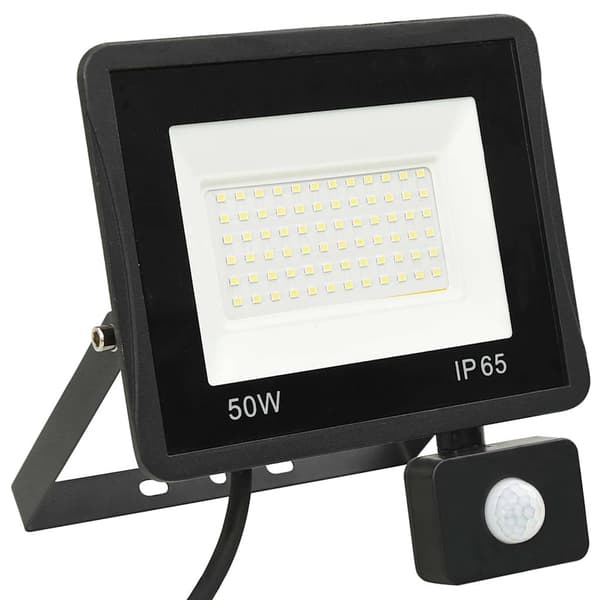 vidaXL LED-sensorspotlight 50W kallvit