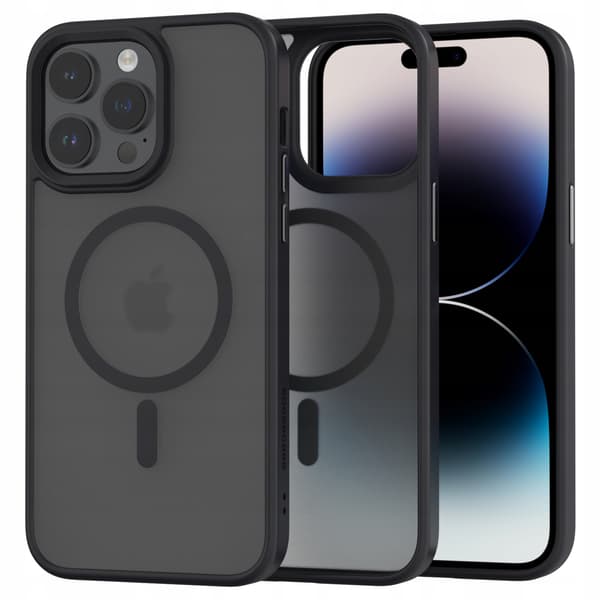 Bagcover til iPhone 14 Pro Max Magnetisk til MAGSAFE SILIKONE + Glas