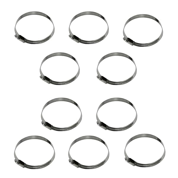 Snäckklämmor i set W2 Ø70-90 mm, bredd 12 mm 10 st - rostfritt stål