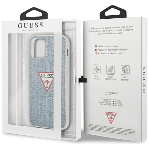 Guess Jeans Collection cover til iPhone 12 Pro Max, blå/lyseblå