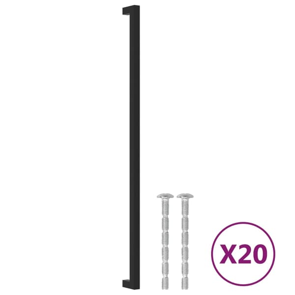 vidaXL skabsgreb 20 stk. sort 480 mm rustfrit stål