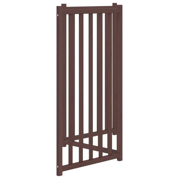 vidaXL foldbar hundegitter 3 paneler brunt egetræ 150 cm træ
