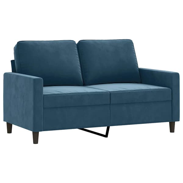 vidaXL 2-sitssoffa blå 120 cm klädd i sammet