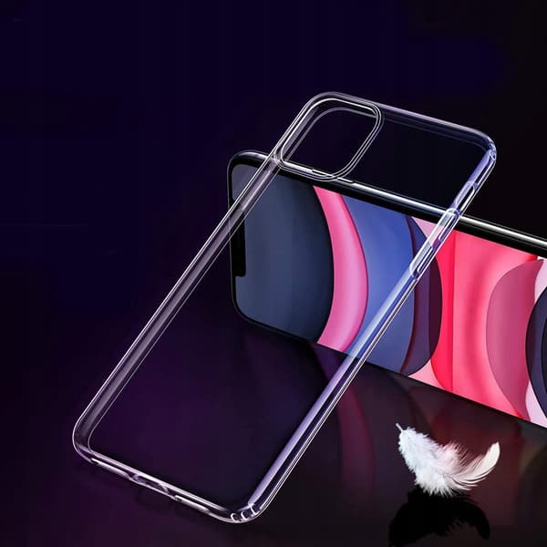 TRANSPARENT ETUI til IPHONE 11 PRO SLIMET ETUI KLART + GLAS