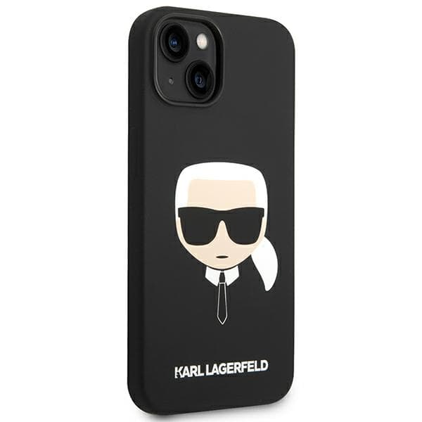 Karl Lagerfeld Silikone Karl`s Head-etui til iPhone 14 Plus, Sort