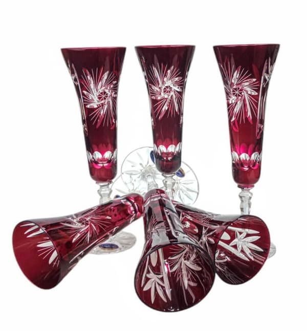 Ruby Crystal Champagneglas 170 ml Olivenkværn