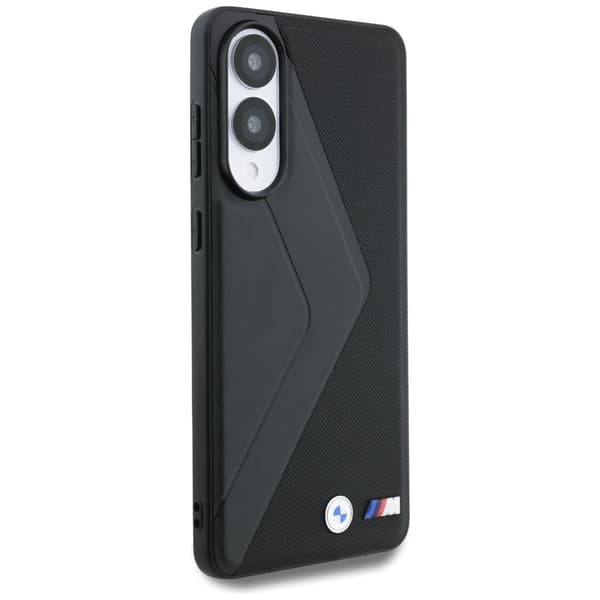 BMW Læder Oversized Stripes MagSafe-etui til Samsung Galaxy S25 Edge, sort