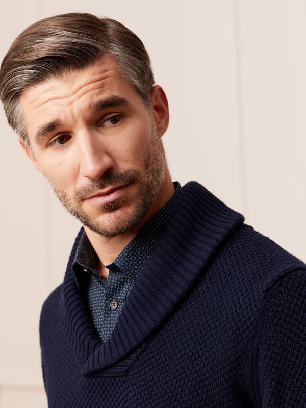 MARINEBLÅ CAMDEN SWEATER L