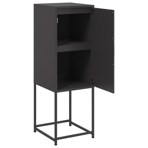 vidaXL skab, sort, 36x39x107 cm, stål