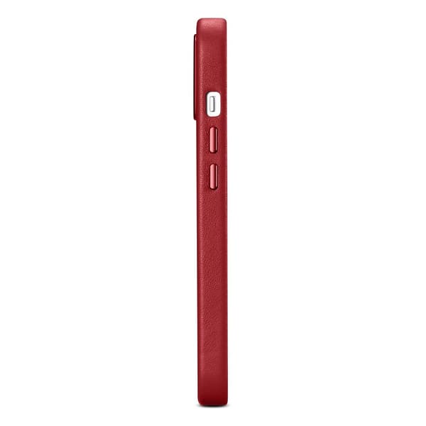 Ægte læderetui til iPhone 14 Plus MagSafe-etui Læderrød