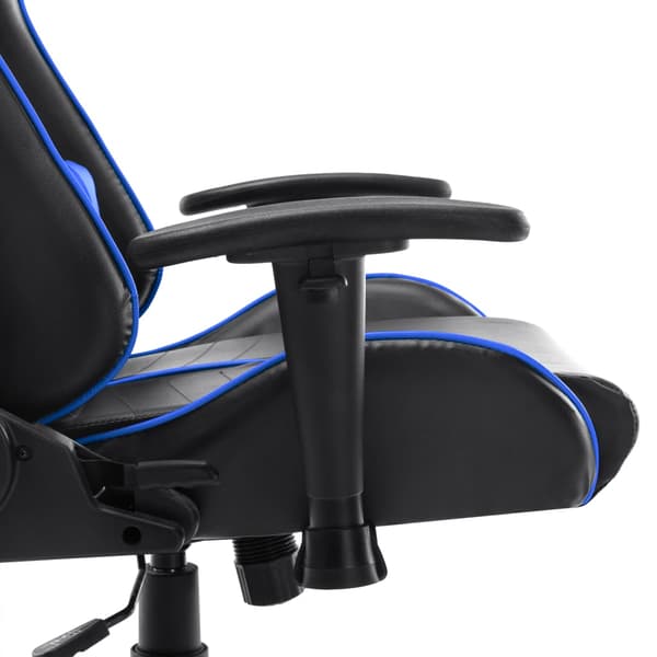 vidaXL gamingstol, sort og blå, kunstlæder