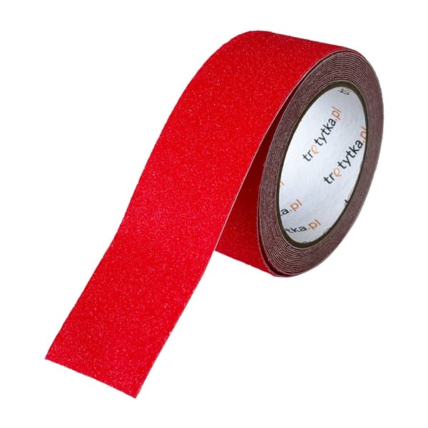 PVC halkskyddstejp, 50 mm x 5 m, röd
