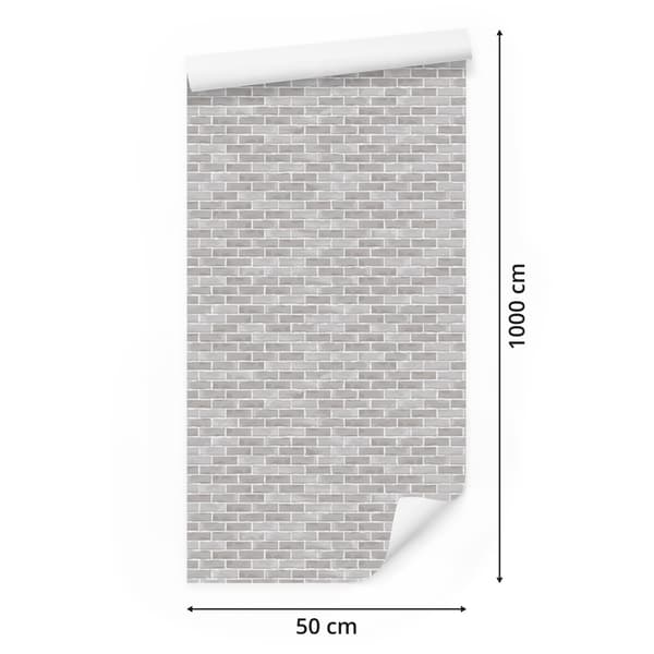 Murstenstapet i grå nuancer til stue og soveværelse 50x1000 cm