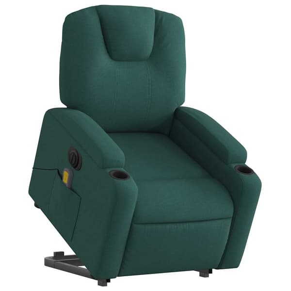 vidaXL Elektrisk lyftande massagefåtölj grön