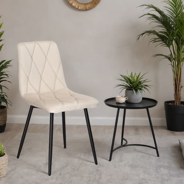 Madison Velvet beige polstret fløjlsstol