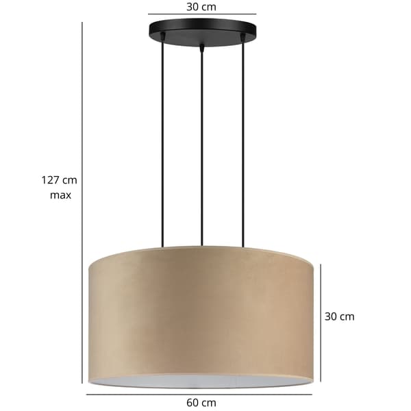 Tornado AXL1-lampa, cappuccino-sammet