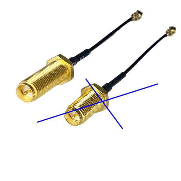 Pigtail uFL / SMA-RP-hona RF1.13 10 cm lång