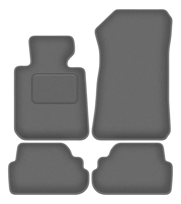Velour grafit bilmåtter til: BMW 1 E81 hatchback (2007-2012)