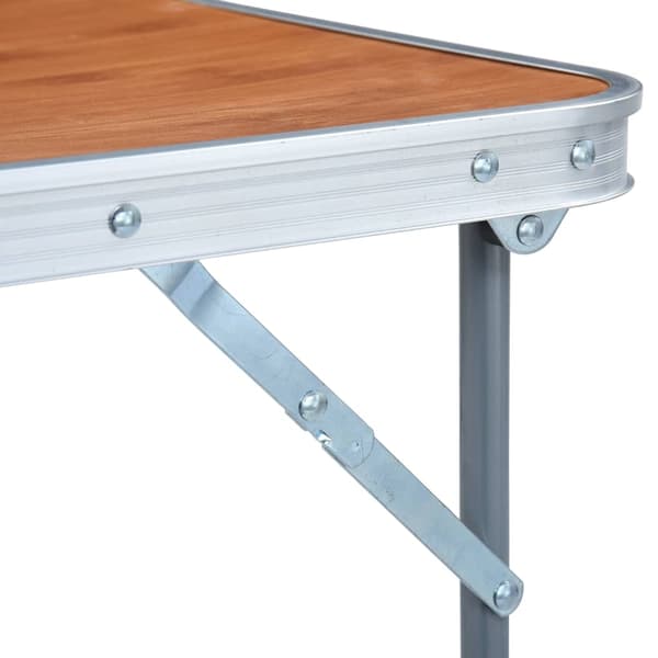 vidaXL foldbart campingbord med metalramme 80x60 cm
