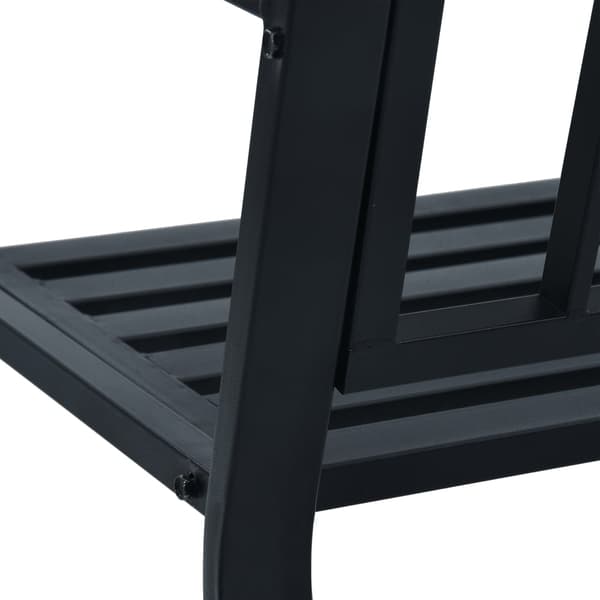 vidaXL Puutarhapenkki 125 cm musta teräs